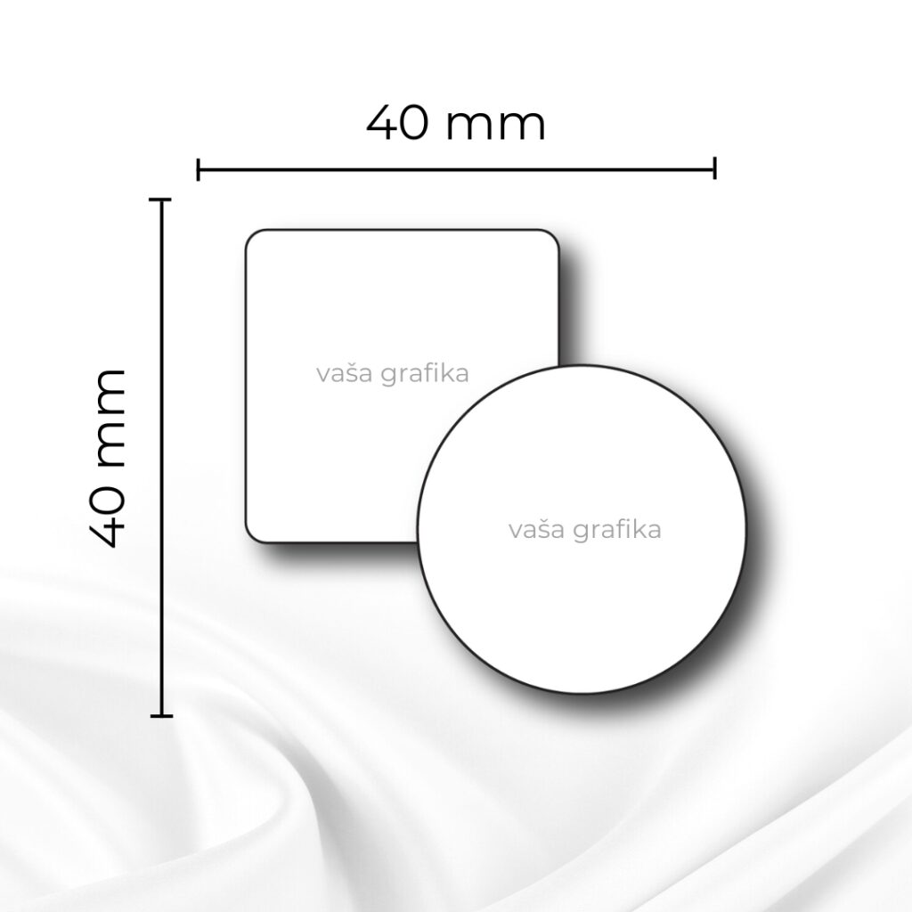Papirnate nalepke 40x40 mm